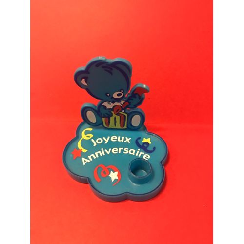 Figurine Ourson Bleu Bo Nestle : Joyeux Anniversaire