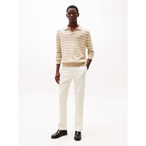 Chino Droit Denton Denton Printed Structure Chino/Ivory Silk - 38-34