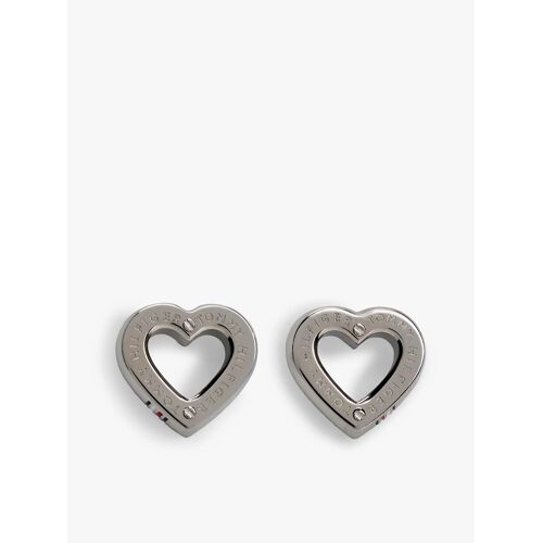 Boucles D'oreilles Coeur En Acier Inoxydable Toggle Heart Earrings/Silver