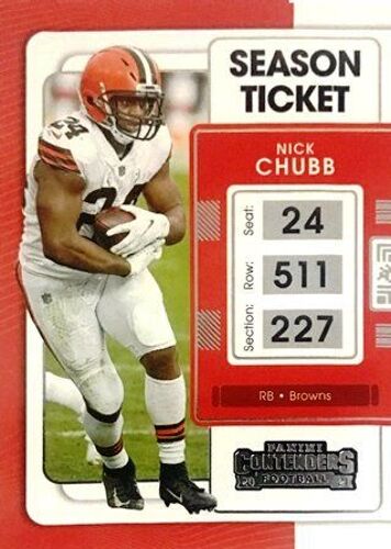 24 Nick Chubb Cleveland Browns - Panini Contenders Season Ticket Football Us Nfl 2021