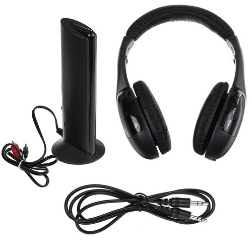 Casque sans fil émetteur sur casque d'oreille avec Radio FM sans fil casque haute fidélité moniteur écouteur pour TV PC