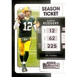 34 Aaron Rodgers Green Bat Packers - Panini Contenders Season Ticket Football Us Nfl 2021