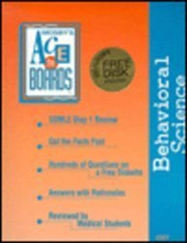 Usmle Step 1 Review, Behavioral Science: Ace The Boards Series, 1e