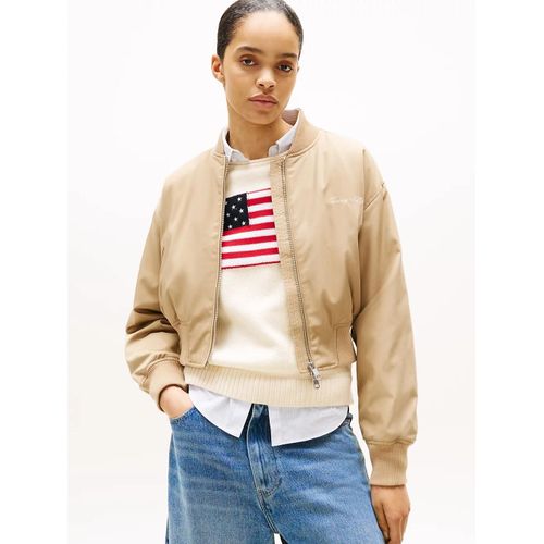 Bomber Court Décontracté Déperlant Nylon Reg Cropped Bomber/Camel - Xxxl