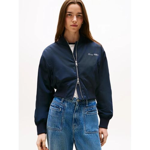 Bomber Court Décontracté Déperlant Nylon Reg Cropped Bomber/Dark Blue - S