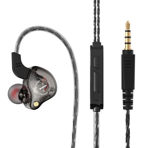 écouteurs Super Bass Stereo Headset Subwoofer Wired In-Ear Headphones, Noir