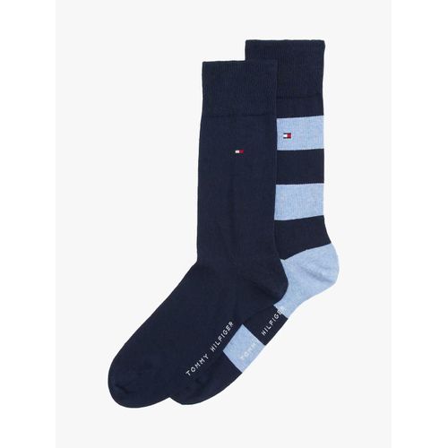 Lot De 2 Paires De Chaussettes Rayures Rugby Th Men Rugby Sock 2p/light Blue Melange