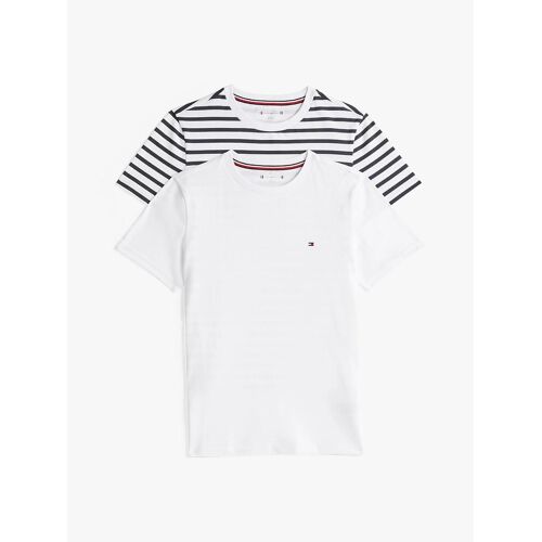Lot De 2 T-Shirts Signature 2p Cn Ss Tee Print/Desert Sky Breton / White - 12-14