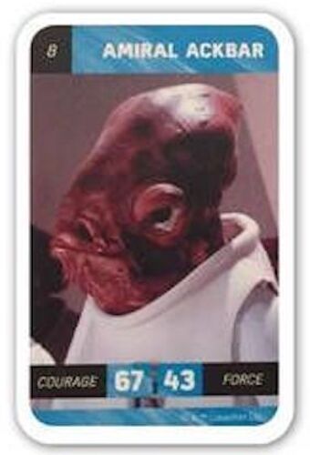 Carte Star Wars ,Solo De Chez Leclerc N°8 Amiral Ackbar