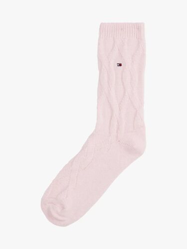 Lot De 1 Paire De Chaussettes Maille Torsadée Th Women Sock 1p Cabl/Pink - 39-42