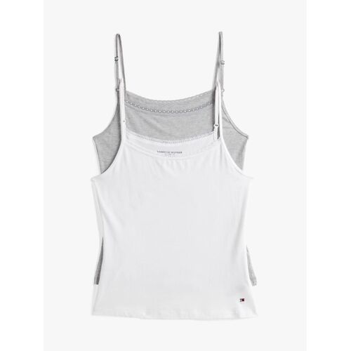 Lot De 2 Caracos Premium Essential À Dentelle 2 Pack Cami With Lace/White/Grey Heather - S