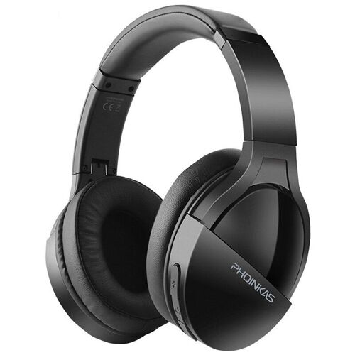 Casque de jeu sans fil Bluetooth V5.0 Casque 6D Surround Sound Réduction du bruit AUX-In 40h Autonomie de la batterie écouteurs pliables montés sur la tête,Gris
