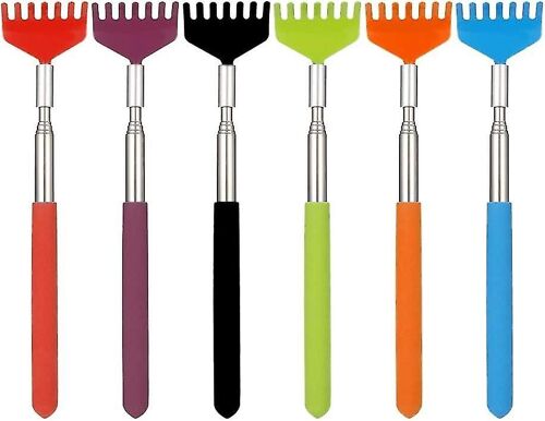 Scratcher Arrière 6 Pièces, Gratteur Dorsal Télescopique En Acier Inoxydable, Grattoir Arrière Télescopique En Métal