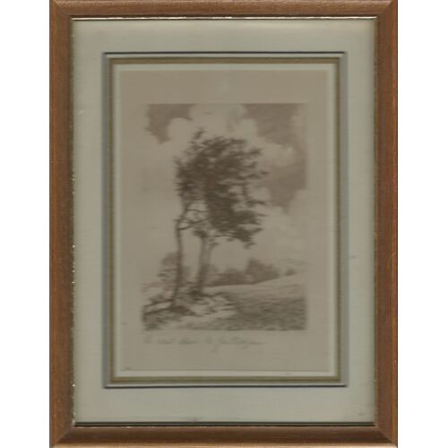 Le Vent Dans Le Feuillage - Estampe Gravée De Léopold Robin