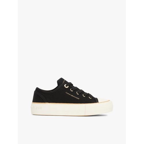Baskets Chunky En Toile Low Cut Lacesup Sneaker/black