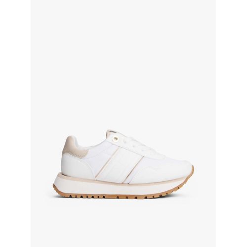 Baskets Semellepaisse Et Drapeau Low Cut Lacesup Sneaker/white/beige