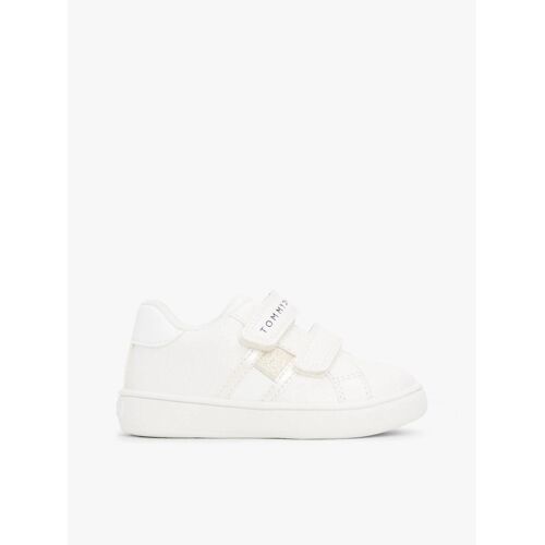 Baskets Scratch Pailletées Drapeau Flag Low Cut Velcro Sneaker/white