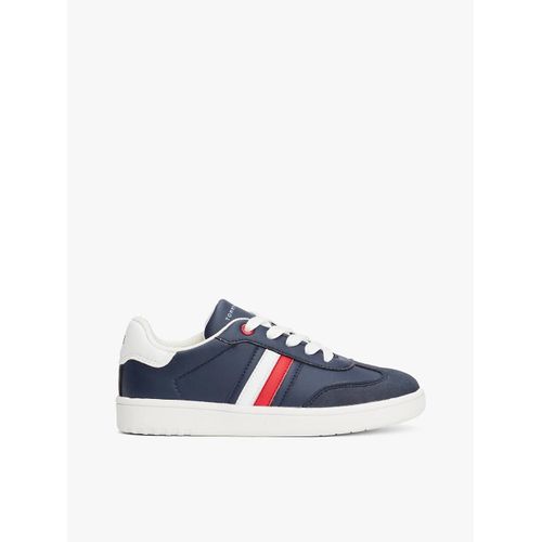 Baskets Multitextures Drapeau Stripe Low Cut Lacesup Sneaker/blue/white