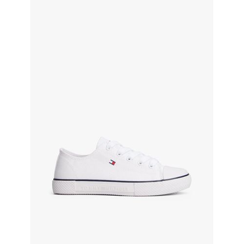 Baskets En Toile Logo Low Cut Lacesup Sneaker/white
