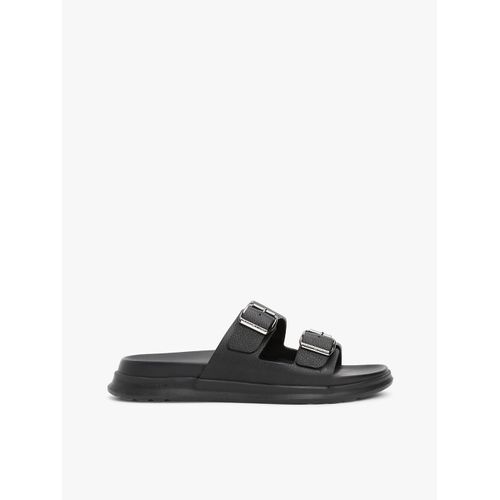 Sandales En Cuir Brides Boucle D Density Hilfiger Lth Sand/black