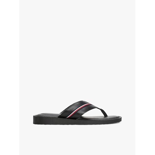 Tongs En Cuir Bande Emblématique Core Hilfiger Toe Post Lh Sandal/black