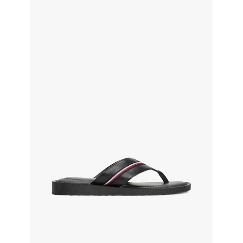 Tongs En Cuir Bande Emblématique Core Hilfiger Toe Post Lh Sandal/black