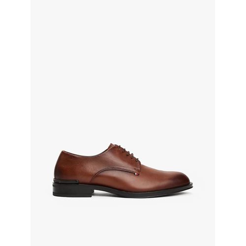 Derbies En Cuir Multitextures Core Hilfiger Leather Shoe/winter Cognac