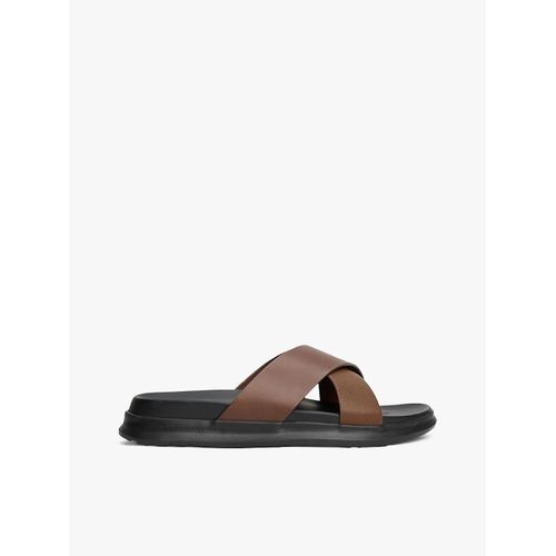 Sandales En Cuir Brides Croisées D Density Hilfiger Lth Cc Sand/legacy Brown