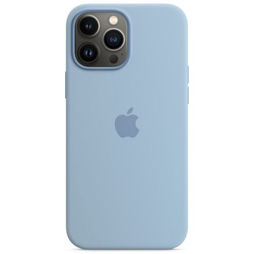 Coque en silicone MagSafe iPhone 13 Pro Max Blue Fog