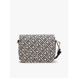 Sac bandoulière en jacquard à monogramme TH TH JACQUARD FLAP CROSSOVER/Space Blue