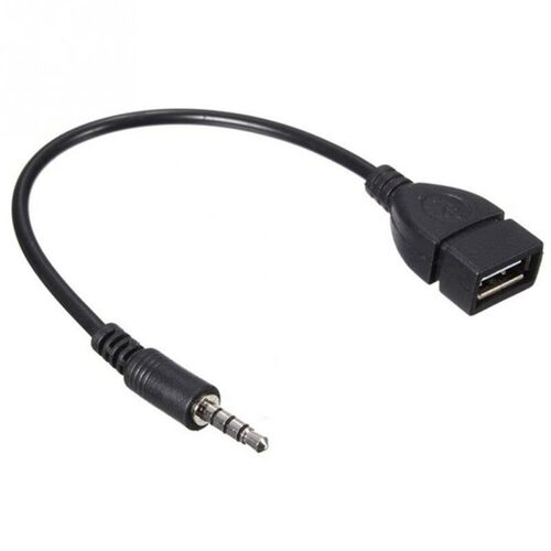 Cable de conversion audio cable AUX de voiture un cable adaptateur de convertisseur OTG femelle 3.5mm prise AUX Audio male vers USB 2.0 Type