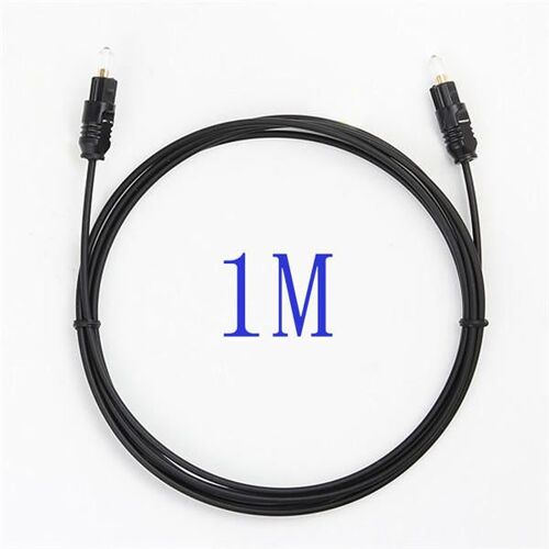 Cordon de cable à fibre optique audio numérique Toslink SPDIF plaqué or, 1 m