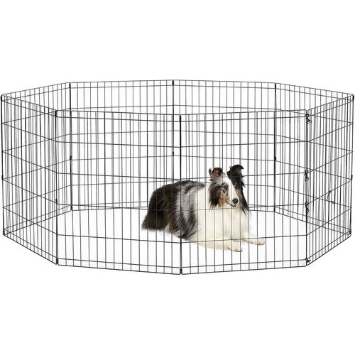 B550-24 Cage D'exercice Et Parc Pour Chien Sans Porte ; 60,96 Cm X 60,96 Cm ; Revêtement De Finition Noir