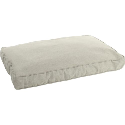 Panier Pour Chien Geneve Rectangle Beige - 65x50x20cm - Housse Amovible Avec Fermeture Éclair - Fond Anti-Dérapant