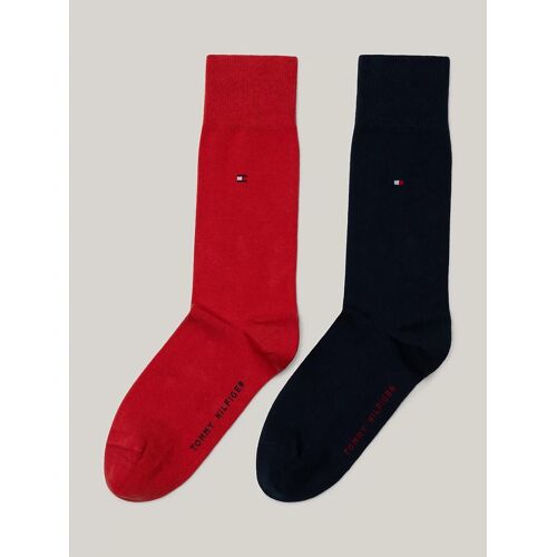Lot De 2 Paires De Chaussettes Classiques Drapeau Brodé Th Men Sock Classic 2/tommy Original