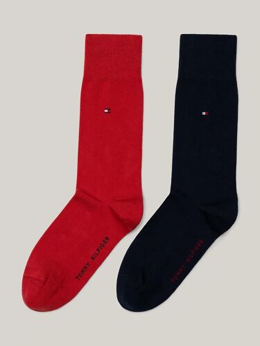 Lot De 2 Paires De Chaussettes Classiques Drapeau Brodé Th Men Sock Classic 2/tommy Original