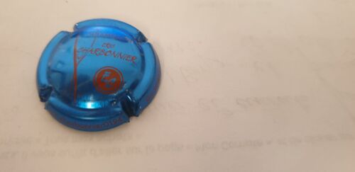 Rare ! Tres Belle Capsule Du Champagne Charbonnier Inscription Rouge Sur Fond Bleu !
