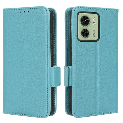 Étui Pour Motorola Moto Edge 40 Cuir Pu Portefeuille Titulaire De Fentes Pour Cartes Magnétique Boucle Latérale - Bleu Clair