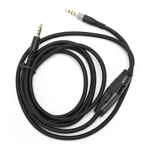 Câble Casque 3.5mm Mâle à Mâle Câble Audio avec Contrôle du Volume pour HyperX Cloud