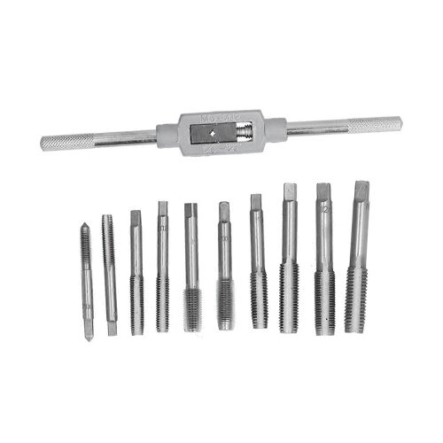 11 Pcs Clé À Robinet Set Machine Main Vis Filetage Bouchon avec Alésoir Réglable M6   M12 Outil Matériel