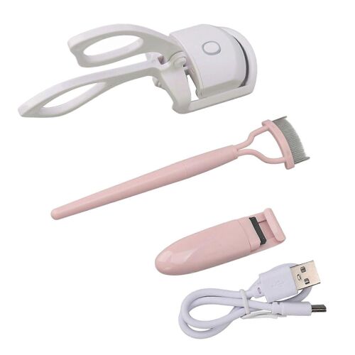 Recourbe-Cils Chauffant Ensemble De Recourbe-Cils Usb Électrique Portable Recourbe-Cils Rechargeable Avec Peigne À Cils 
