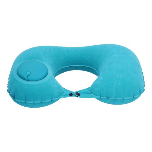 Coussin Gonflable D'air En Forme De U Presse Gonflage Vert Menthe Pour Avion Voiture Bureau À La Maison