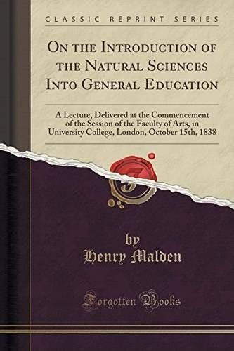 Malden, H: On The Introduction Of The Natural Sciences Into