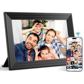 Cadre Photo Numérique WiFi Connecté - 10,1 Pouces 32Go Frameo 1280x800 HD Cadres Video Grand Format IPS Écran Tactile Rotation Automatique Espace Electronics Digital Frame Album