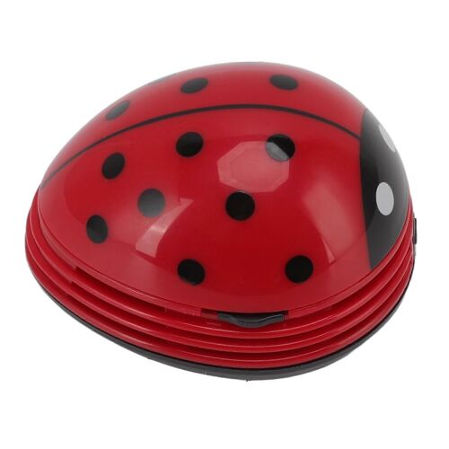 Mini aspirateur de bureau portable portable Cartoon Aspirateur papier Scraps balayeur Red Ladybird