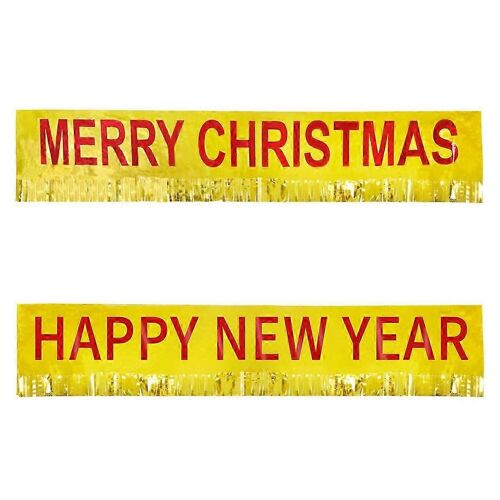 5 ensembles Noël Nouvel An Bannière Noël Guirlande Noël Cheminée Bannière Joyeux Noël Bannière murale Bord Garniture Pompon Guirlande Bannière pour Maison de village