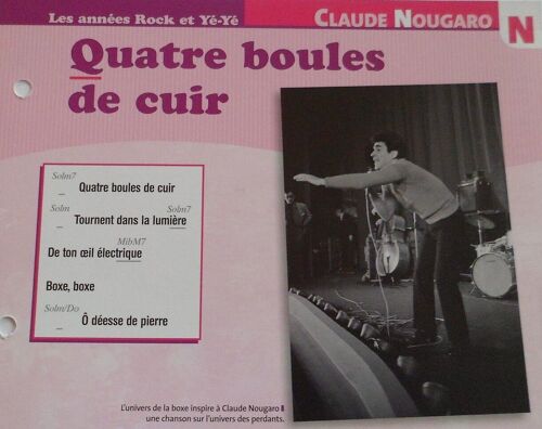 Fiche Chanson Quatre Boules De Cuir Claude Nougaro