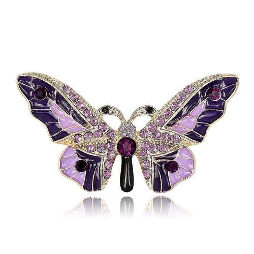 Nouvelle Broche Épingles Femmes Émail Insecte Pin Épinglette Épingle De Sécurité Violet