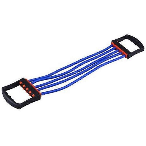 Chest Expander Détachable 5 Bandes De Résistance Fitness Poitrine Entraînement Musculaire Corde De Traction Bleu