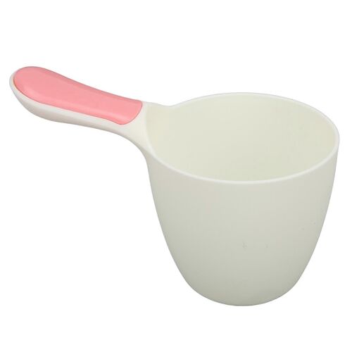Tasse de rinçage de bain pour bébé Sûr Non toxique Durable Poignée confortable Tasse de bain pour enfants de couleur vive (couleur aléatoire pour la poignée)
